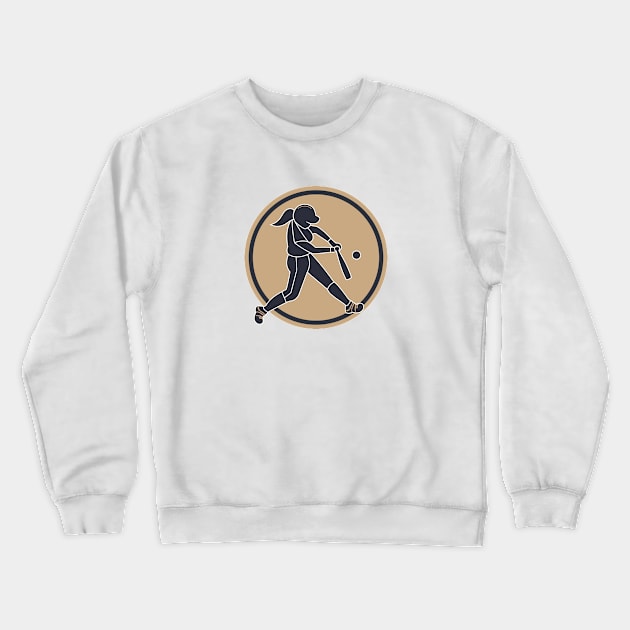 Softball Batter Crewneck Sweatshirt by PureJoyCraft